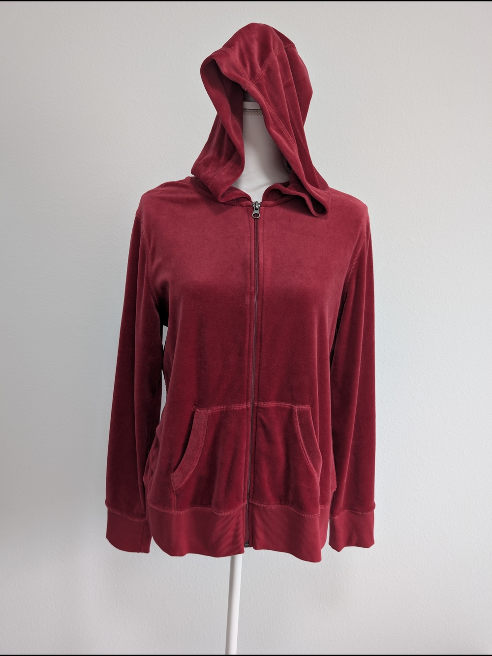 tek gear Plush Zip Hoodie in Deep Red